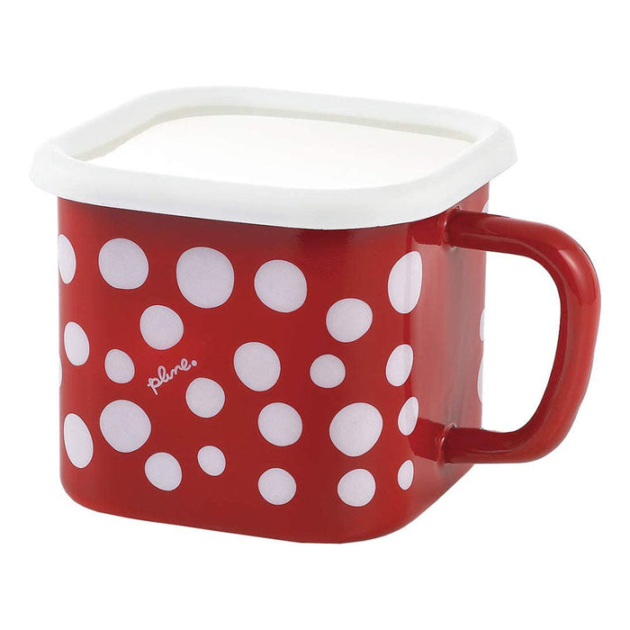 Yutaka Horo Enameled Multi Square Pot Dot Red
