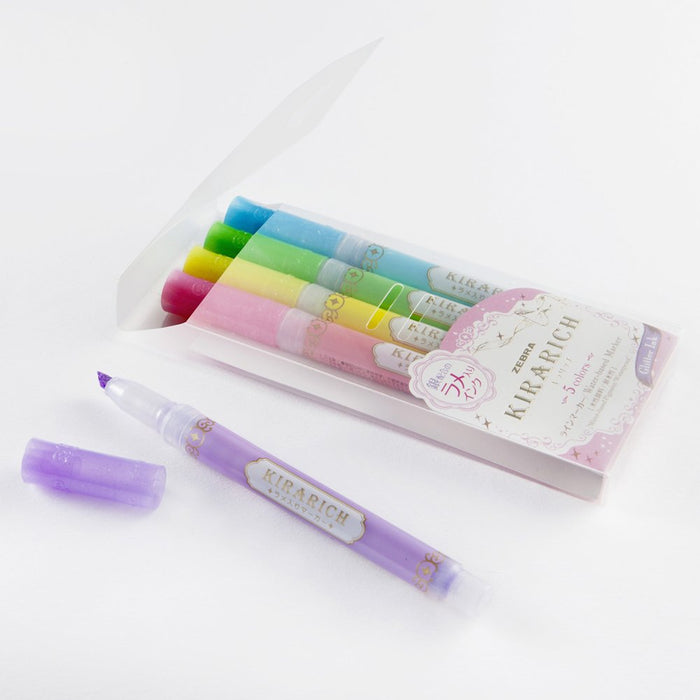 Zebra Japan Kirarich Highlighter Pen 5 Colors Wks18-5C