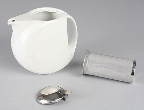 Zero Japan White Bbn-71 1300Cc Moon Teapot - Made In Japan