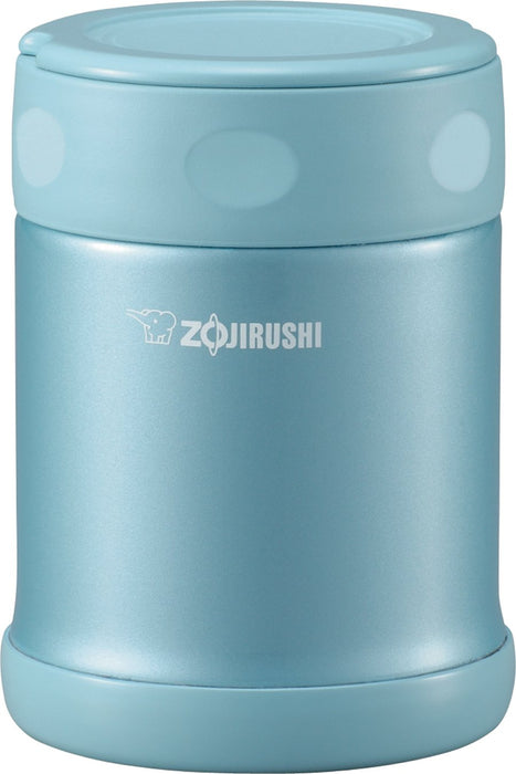 Zojirushi 350Ml Japan Aqua Blue Stainless Steel Food Jar Sw-Eae35-Ab