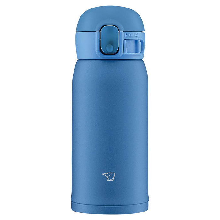 象印 (Zojirushi) 水瓶一触式不锈钢马克杯无缝 0.36L 蓝色 Sm-Wa36-Aa