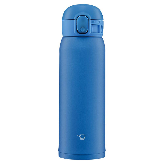 象印 (Zojirushi) 水瓶一触式不锈钢马克杯无缝 0.48L 蓝色 Sm-Wa48-Aa