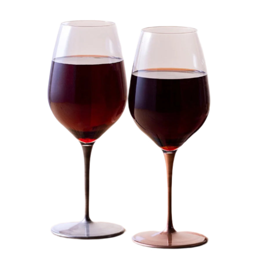 Ebm Crystal Glass Lacquered Pair Wine Glass Red - 430ml