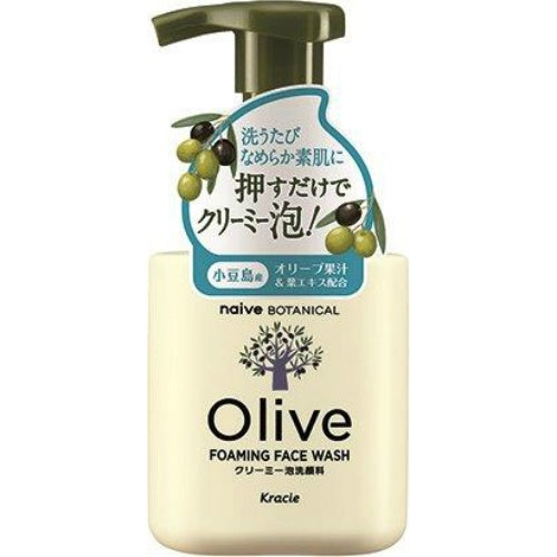 Kracie Naive Botanical Olive Creamy Foaming Face Wash 160ml
