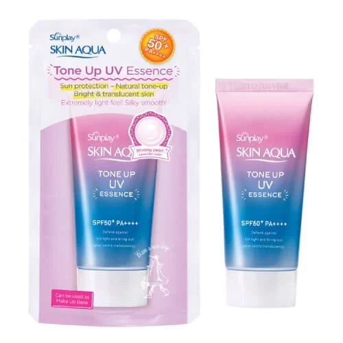 SKIN AQUA Transparency up Tone up UV essence Sunscreen Heart-throbbing sabon scent Lavender color 80g SPF50 +