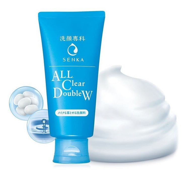 Senka All Clear Double W Face Wash & Makeup Remover 120ml - Japanese Face Wash