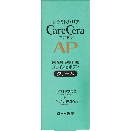乐敦 Carecera Ceramide Barrier Face &amp; Body Cream 70g - 日本干性和敏感性皮肤霜