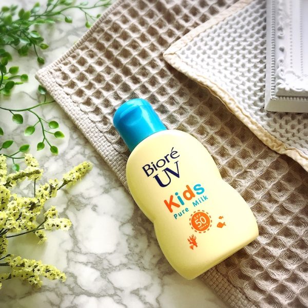 Biore UV Kids Pure Milk Crème Solaire SPF50/PA +++ 70ml sans parfum