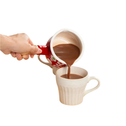 Yutaka Horo Plune Enameled Petit Milk Pan Candy Flower Red